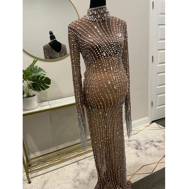 Dazzling Maternity Dress for Pregnancy Photo Shoot Gown
