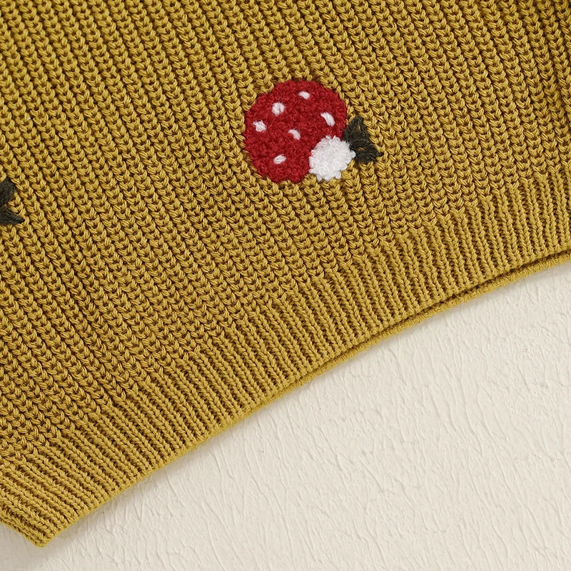 Childrens' Embroidered Mushroom Sweater