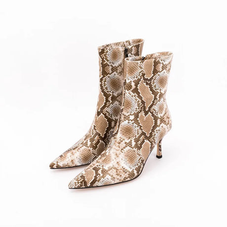 Sssseriously Ssssasssy Sssshort Boots Black Red Snake Ankle Boots
