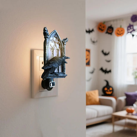 Halloween Crow Night Light Halloween Gothic Decoration Haunted House Decor