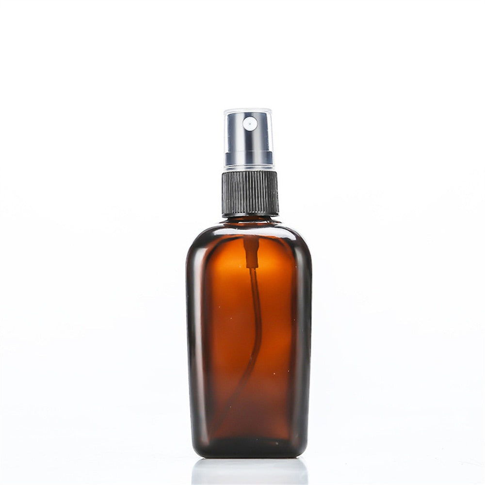 Square Perfume Spray Bottles Refillable Cosmetic Container With Cap