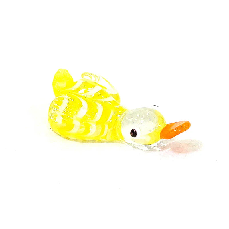 Glass Duck Mini Figurines Tea Pets