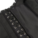 Lady Cataline's Black Ruffled Lace Gothic Overbust Corsets