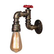 Industrial Water Pipe Wall Lights Lamp Sconce Lighting
