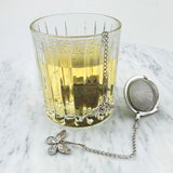 Set of Two Stainless Steel Tea Infusers Butterfly Bee Charm Chain Mesh Ball Tea Strainer
