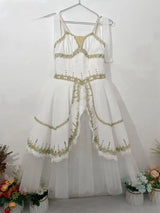 Le Réveil de Flore Dawn Goddess High-end Custom Made Professional Ballet Long Tutu Dress Competition Performance
