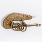 Brass Jackson's Chameleon Keychain