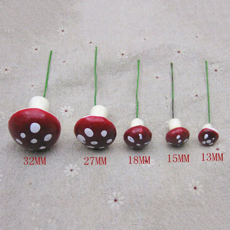 Mushroom Picks 33PCS Miniatures Artificial Foam Resin Fairy Garden Bonsai Pot Plant Decor