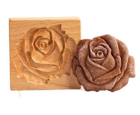 Easter Christmas Wooden Cookie Mould Gingerbread Embossing Stamp Baking Tools