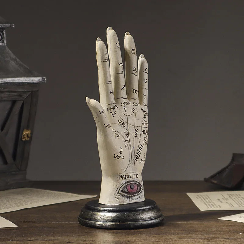 Hand of God Palmistry Statue Devil's Hand Demonic Figurine Halloween Decorations Dark Academia Home Decor