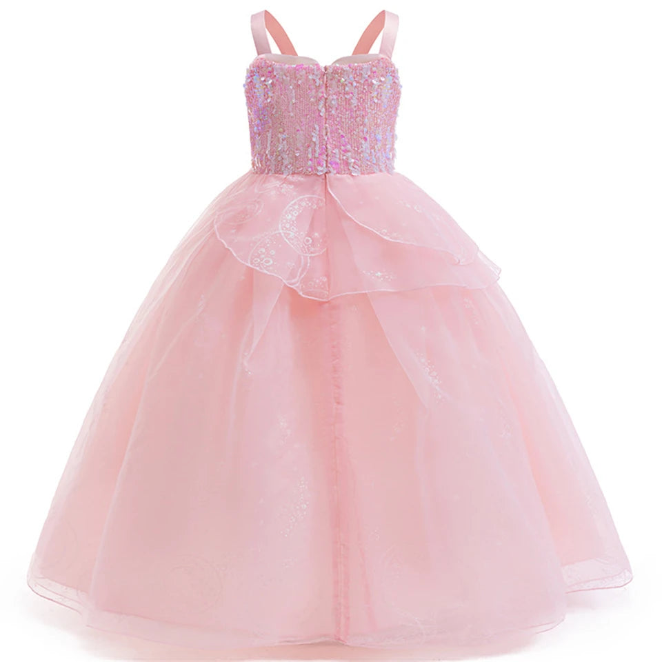 Wicked Glinda and Elphaba Girl's Tiered Costume Dress Sets Witch Halloween Book Week