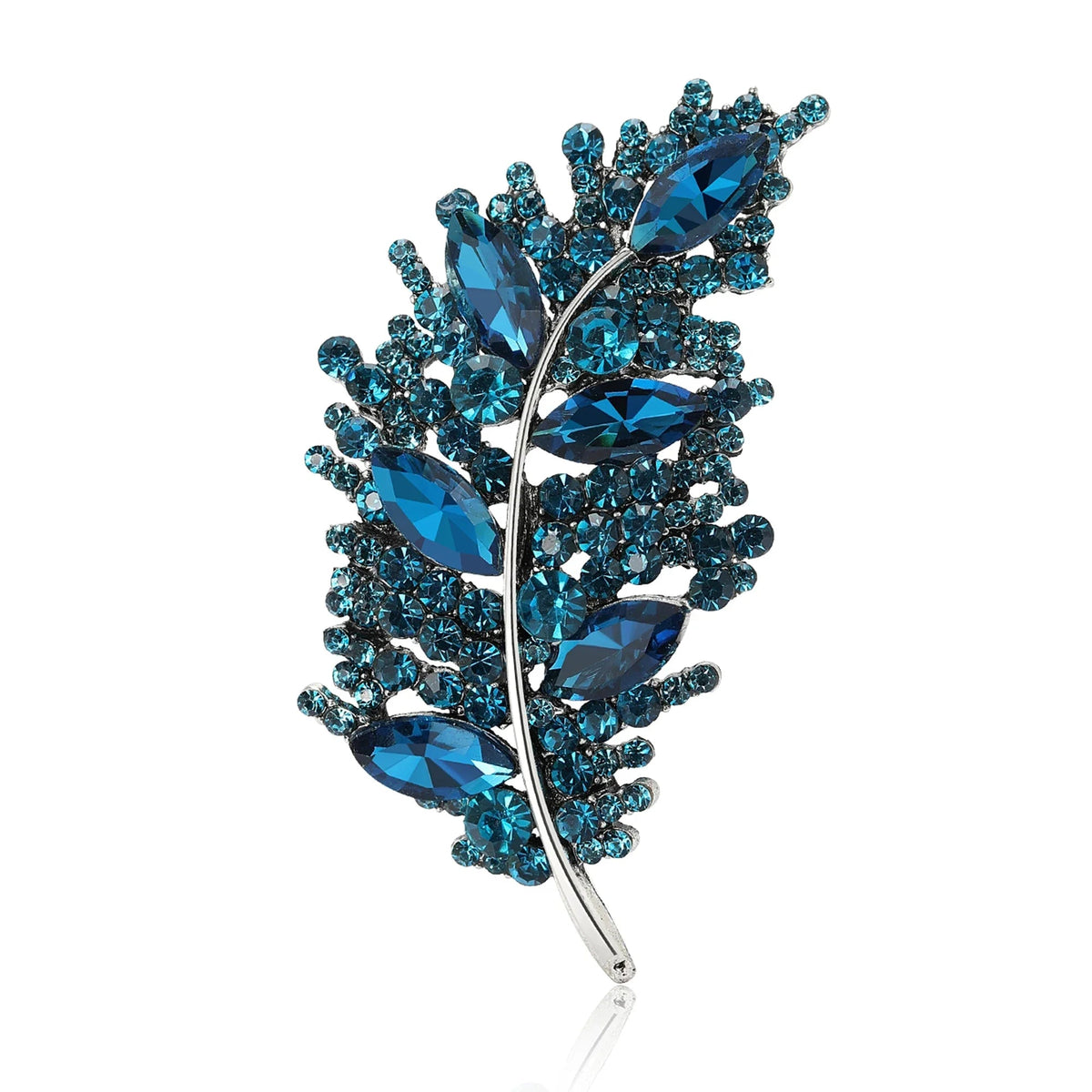 Feather Glass Brooches