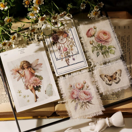 2 Sheet RUB ON Fairy Stickers Junk Journal Craft Transfer Rose Butterfly Stickers DIY Scrapbooking Craft Stickers