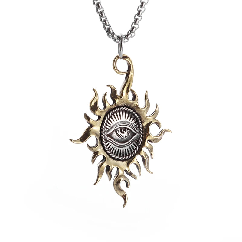 All Seeing Eye Sun God Necklace Amulet Jewellery