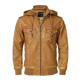 Woodsman PU Leather Jacket Cashmere Fleece Lined Hoodies