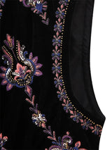 Janet's Floral Embroidered Velvet Vest Waistcoat