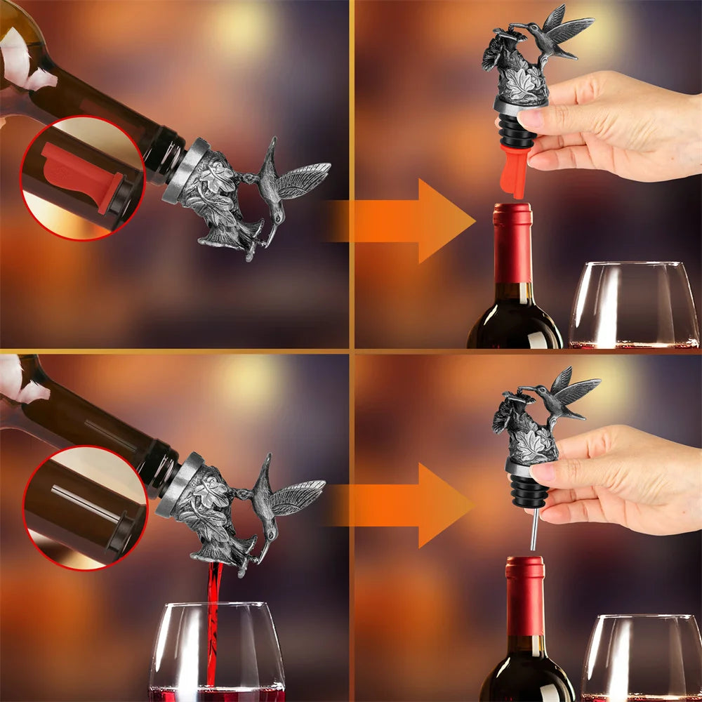 Hummingbird Wine Pourer Bottle Stopper