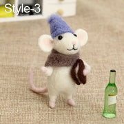 Wool Felting Activity Set Mouse Toy Doll Wool Poked Needle DIY Kit Package