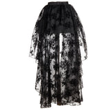 Gothic Tulle Skirt Steampunk Floral Lace