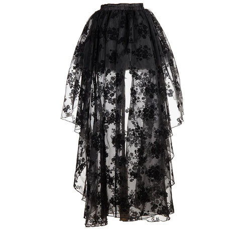 Gothic Tulle Skirt Steampunk Floral Lace