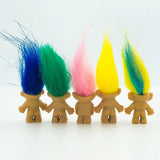 Set of Ten Mini Trolls Dolls Retro Toy Collection Gifts for Kids