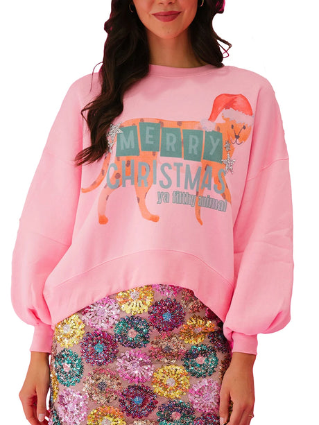 Better Not Pout Sweatshirt Sparkly Rhinestone Christmas Sweater