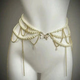 Multilayer Pearl Waist Chain Belt Body Jewellery