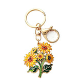 Sunflowers Keychain Key Charms Gift Idea