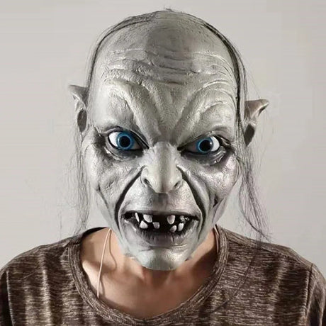 Gollum Mask Cosplay Halloween Monster Latex Halloween Costume Props LOTR