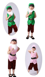 Children Snow White Seven Dwarfs Costume Children Christmas Halloween Book Week Costumes Kids Cosplay Performance Costume