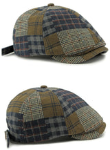 Patchwork Plaid Cabbie Beret Hat
