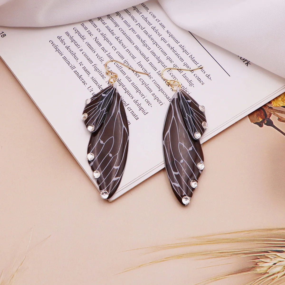 Handmade Resin Fairy Wing Earrings
