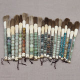 Decorative Pearl and Stone Calligraphy Artist Brushes