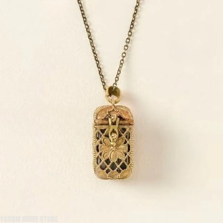 Cage Pendant Necklace with 22 Major Arcana Mini Tarot Cards
