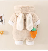 Easter Bunny Baby Toddler Rompers with Carrot Bag