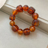 Acrylic Irregular Square Round Beaded Bracelet Vintage Reproduction