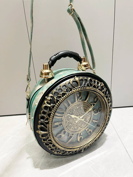 Steampunk Station Clock Handbags Shoulder Bags