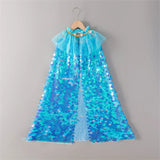 Shiny Rainbow Sequin Cloak Halloween Children's Dress Up Cape