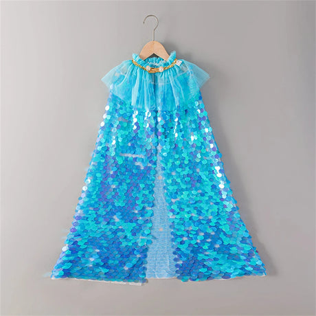 Shiny Rainbow Sequin Cloak Halloween Children's Dress Up Cape