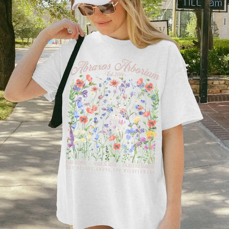Abravos Aborium 100% Cotton Loose Shirt Tee Velaris Book Lovers Tee Throne Of Glass Crescent City