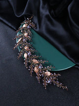 Purple Crystal Bridal Headdress Hair Accessories