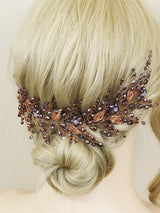 Purple Crystal Bridal Headdress Hair Accessories