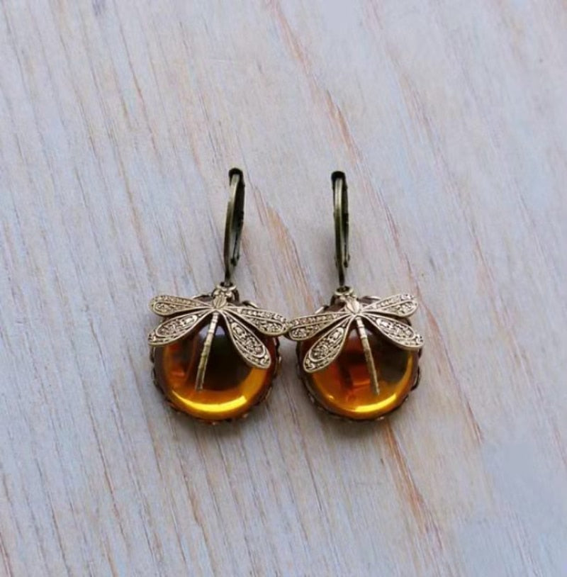 Delightful Dragonfly Drop Earrings