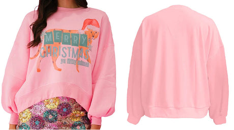 Better Not Pout Sweatshirt Sparkly Rhinestone Christmas Sweater