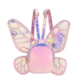 Mini Backpack Butterfly Wings Daypack Holographic Leather