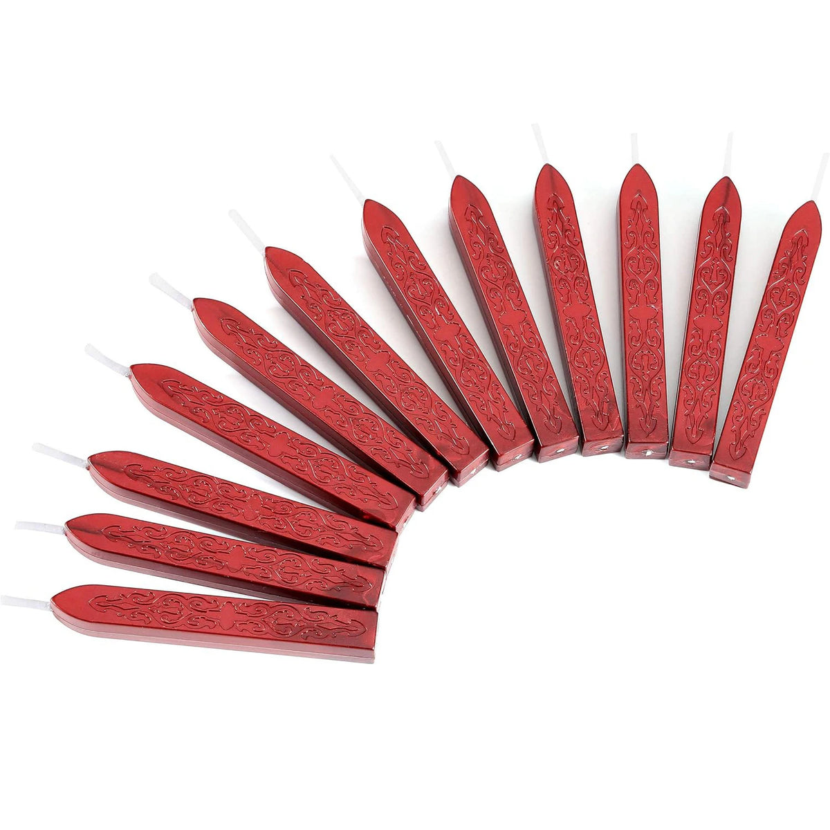 12PCS Blood Red Sealing Wax Sticks with Wick
