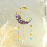 Sun Catcher Moon Crystal Rainbow Prism Garden Home Decor
