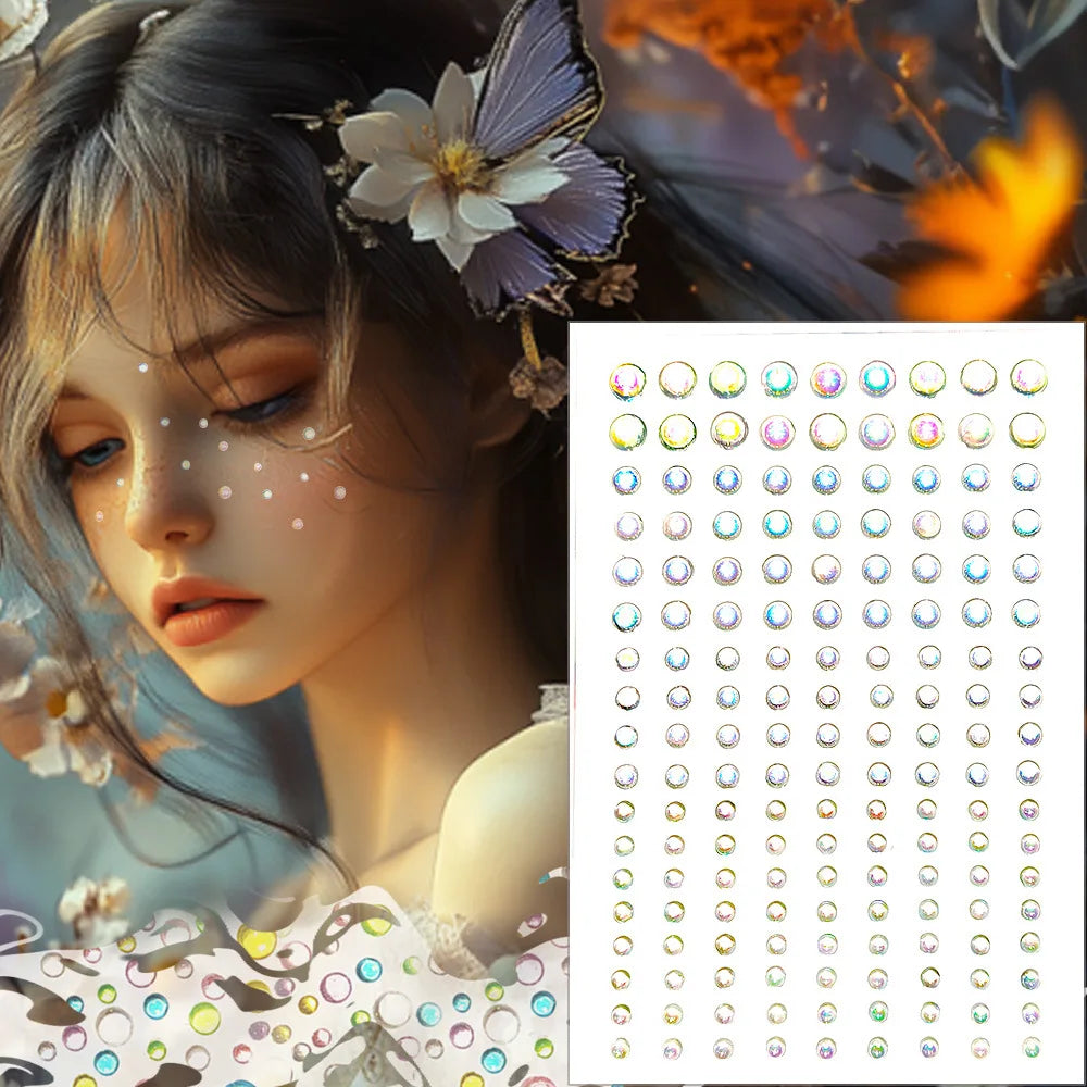 3D Water Drop Self Adhesive Dew Drops Eyes Face Makeup Stickers Festival Body Art Costume