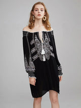 Mirai's Embroidered Boho Dress
