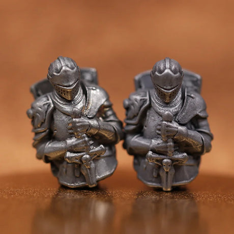 Vicissitudes Templar Knight Brass Crusader Armor Paracord Beads Lanyard Dreadlock Beard Bead